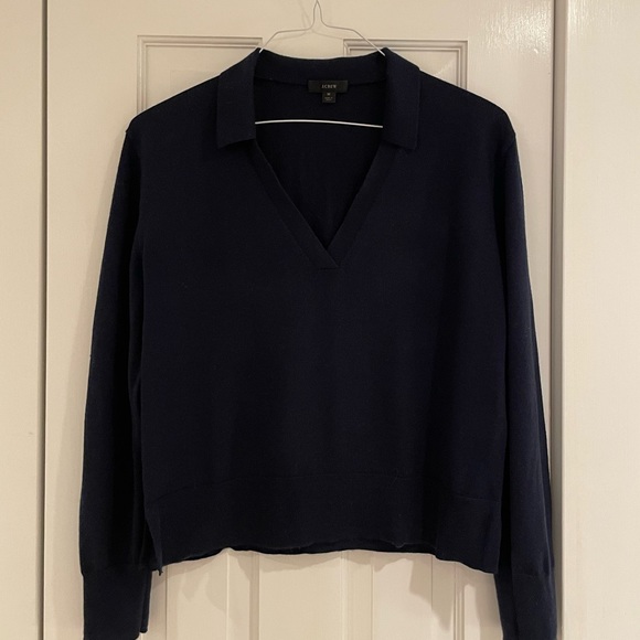 J. Crew Collared sweater in navy blue - Picture 3 of 7